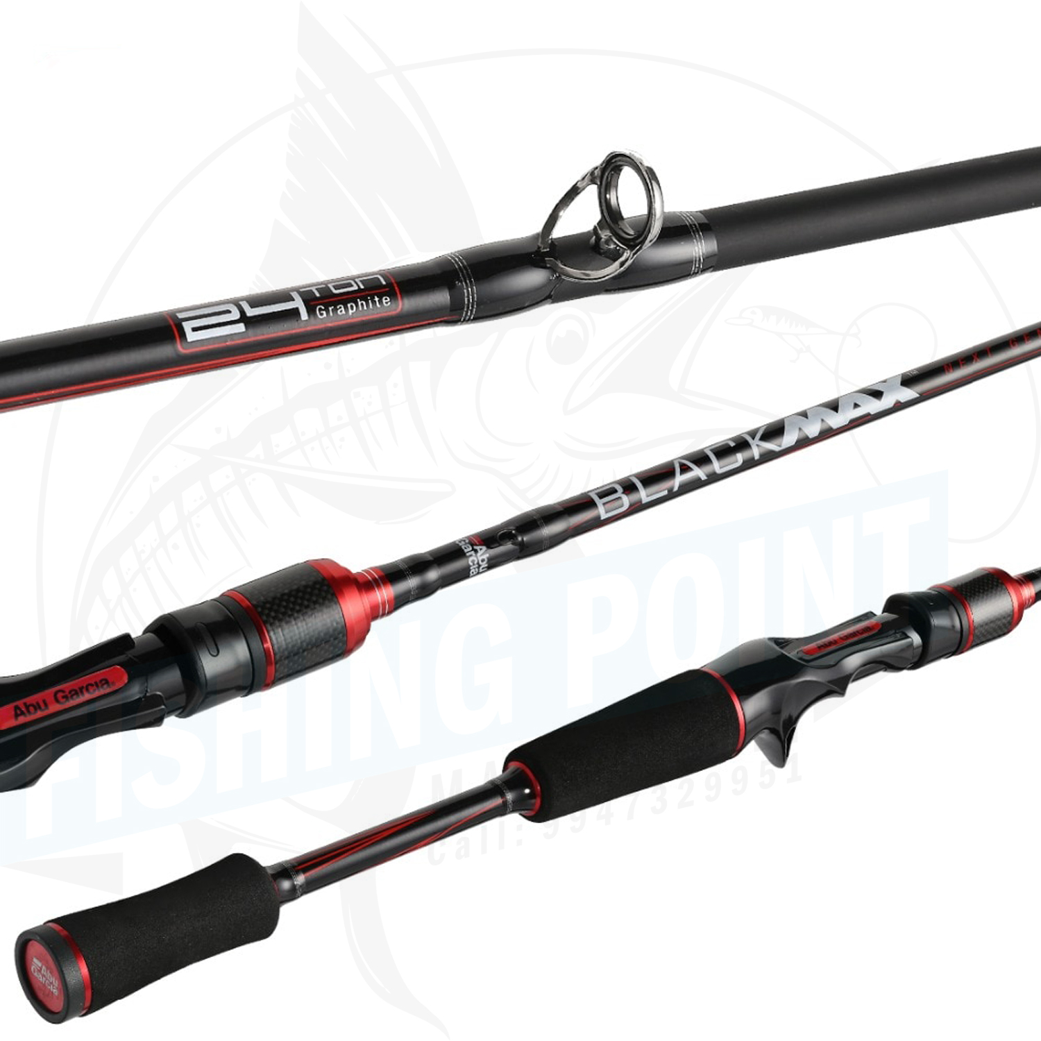 Abu Garcia 6'6” Black Max Fishing Rod and Reel Spinning Combo 